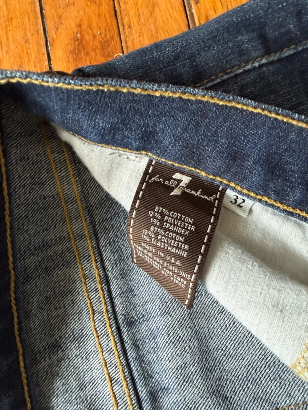 7 For All Mankind Women’s Dark Blue Bootcut Jeans Size 32 - Picture 9 of 9